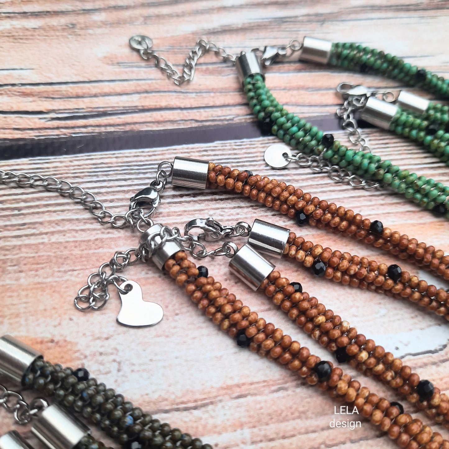 Handmade Beaded Necklace & Bracelet Set 2 in 1, Evil Eye Jewelry Set