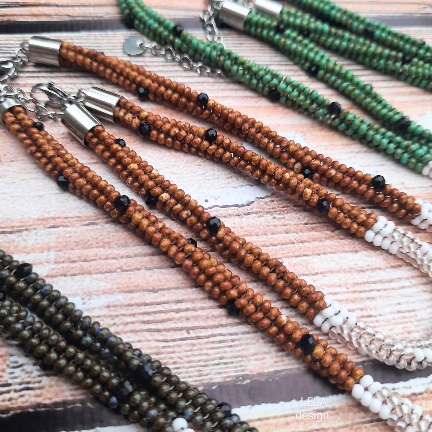 Handmade Beaded Necklace & Bracelet Set 2 in 1, Evil Eye Jewelry Set