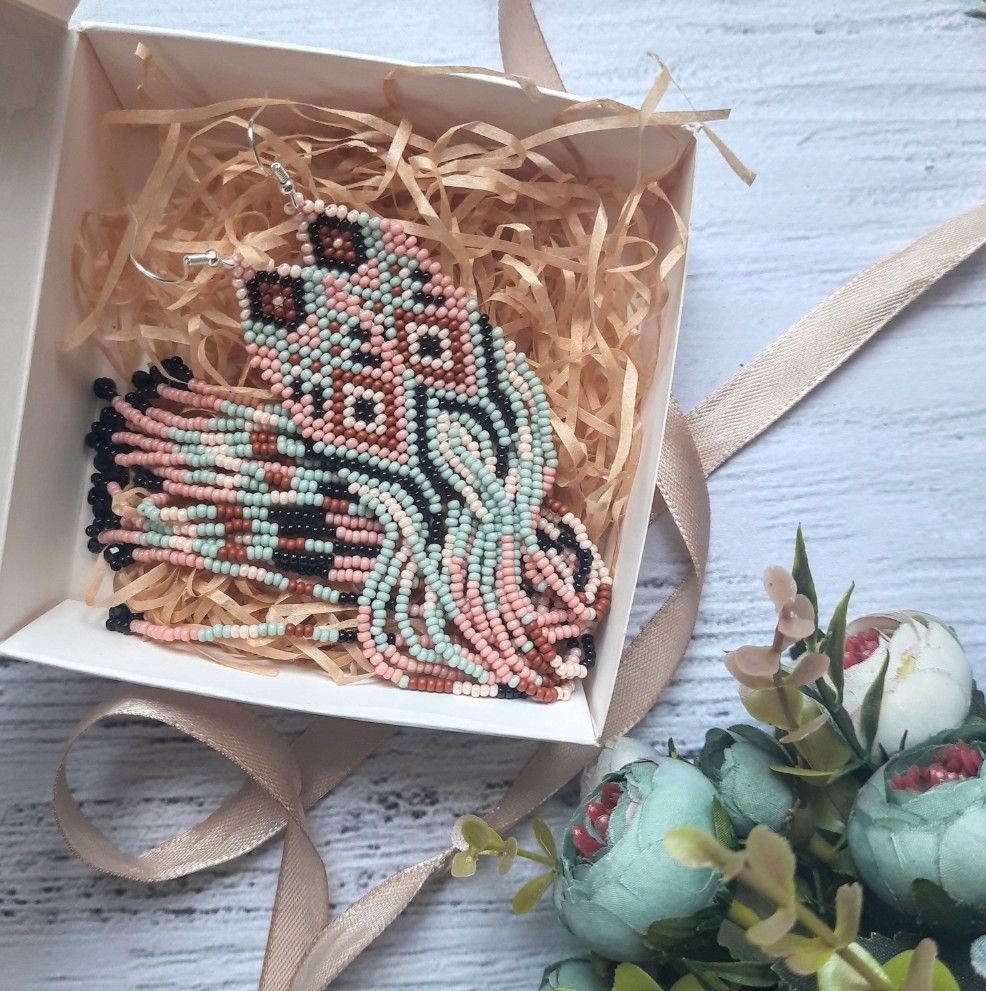 Long Beaded Fringe Earrings | Handmade Ethnic Boho Earrings