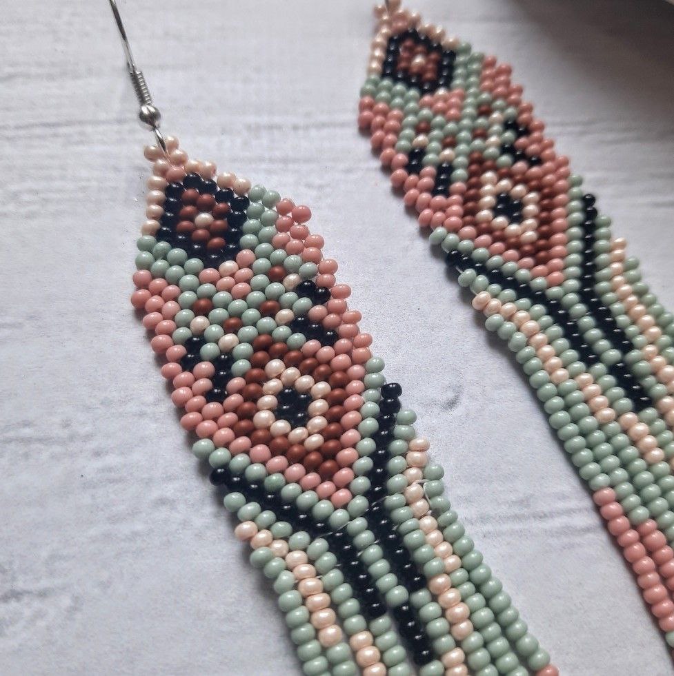 Long Beaded Fringe Earrings | Handmade Ethnic Boho Earrings