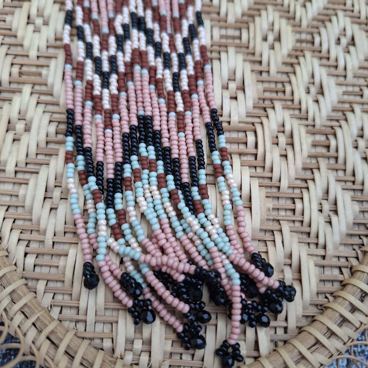 Long Beaded Fringe Earrings | Handmade Ethnic Boho Earrings