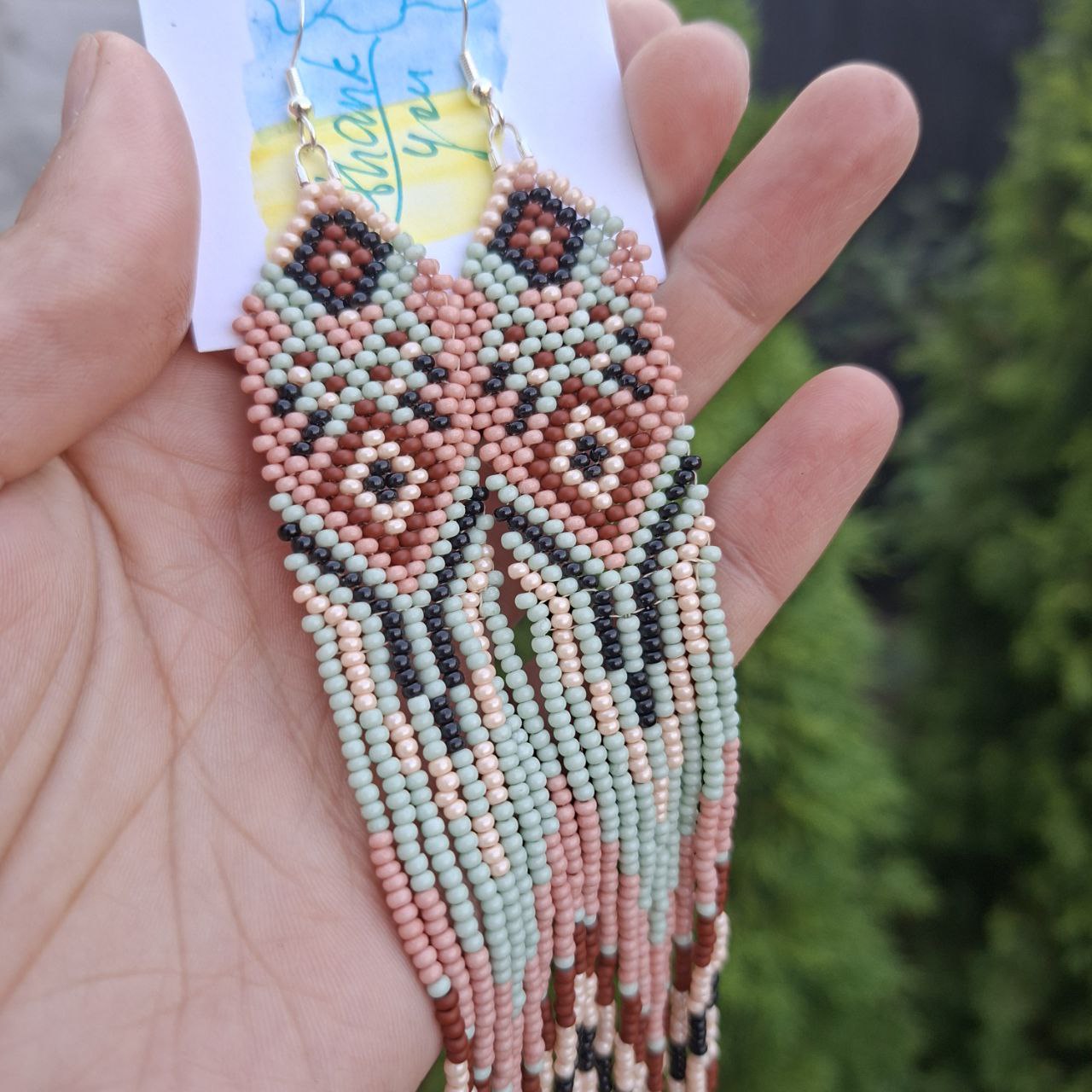 Long Beaded Fringe Earrings | Handmade Ethnic Boho Earrings