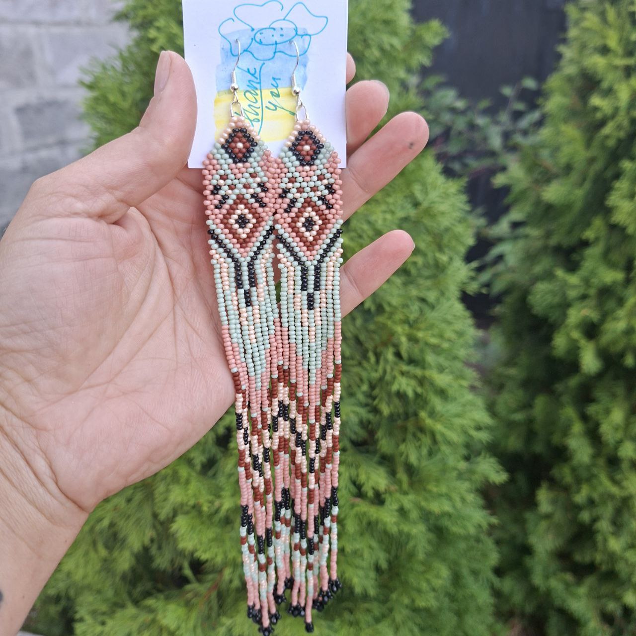 Long Beaded Fringe Earrings | Handmade Ethnic Boho Earrings