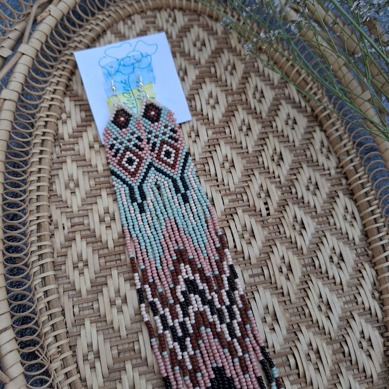 Long Beaded Fringe Earrings | Handmade Ethnic Boho Earrings