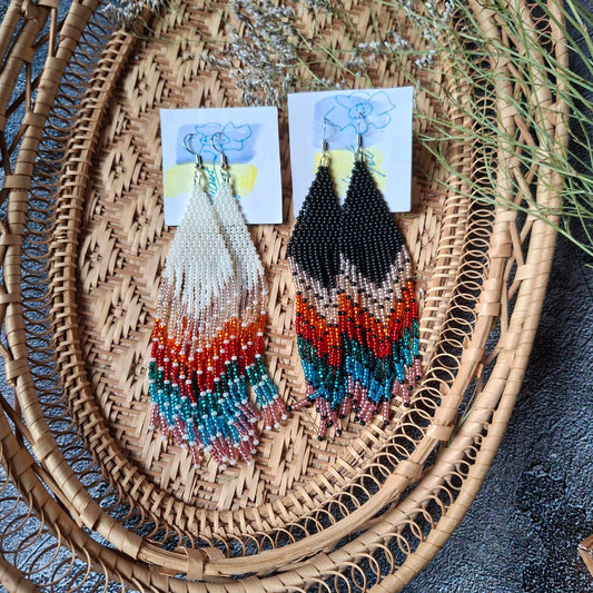 Black & White Multicolor Dangle Jewelry