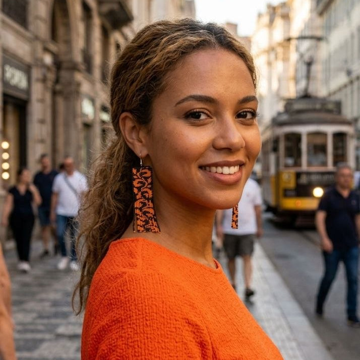 Long fringe statement earrings