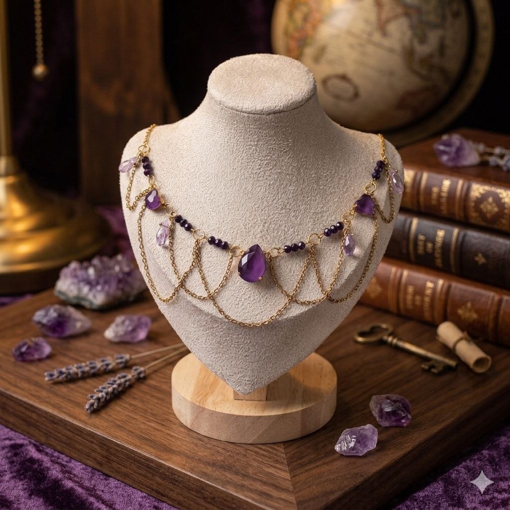 Layered gold chain necklace